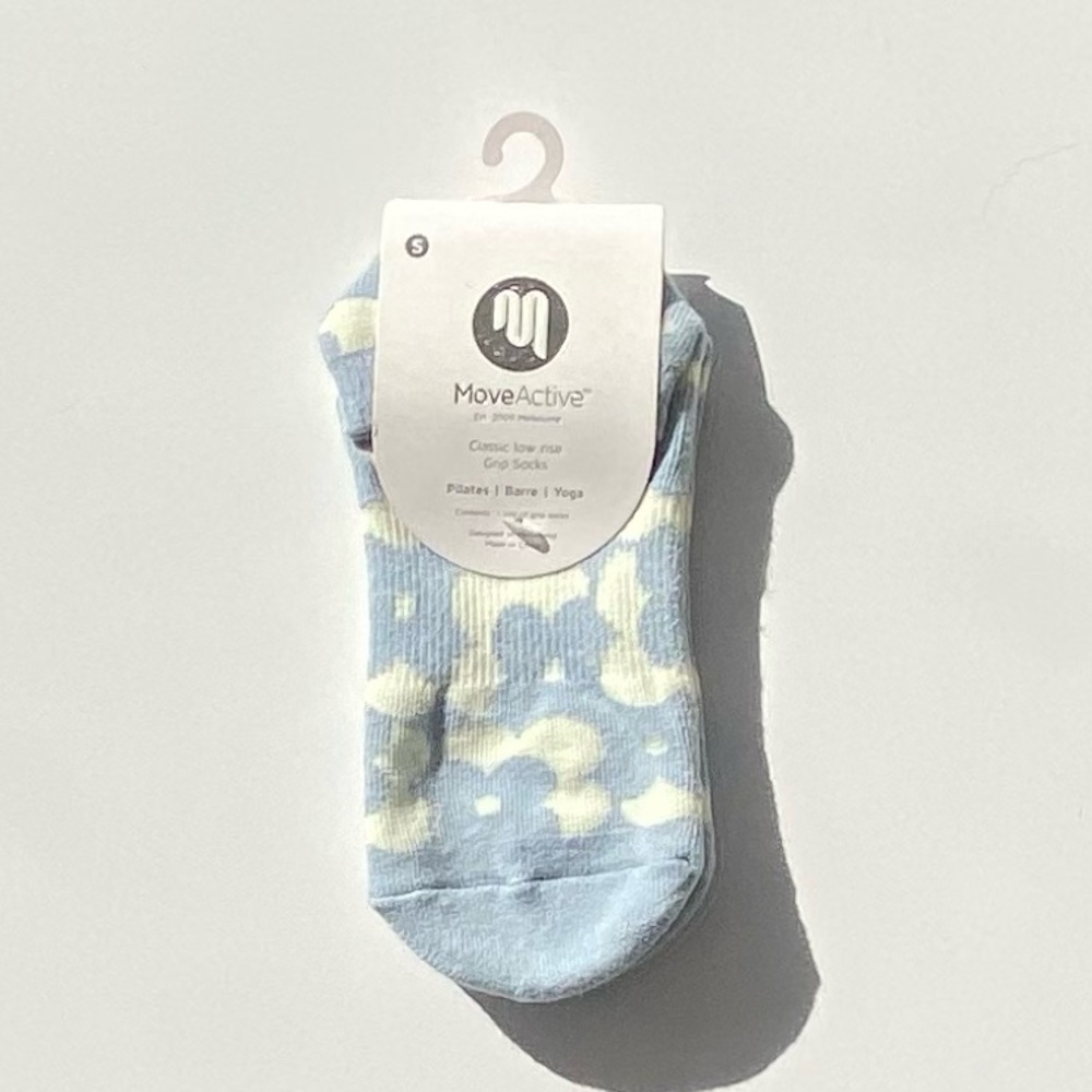 MoveActive Classic Low Rise Grip Socks, Pilates Barre & Yoga Socks Sz S (5-7.5)